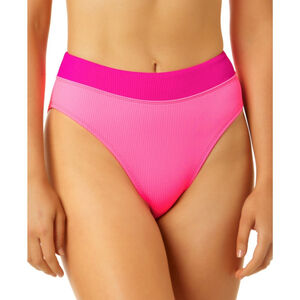 Salt + Cove Size M Hot Pink & Magenta Ribbed High Waist Bikini Bottoms NWT
